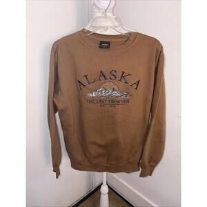 Prairie Mountain Brown Alaska The Last Frontier 1959 Sweatshirt Men’s Small